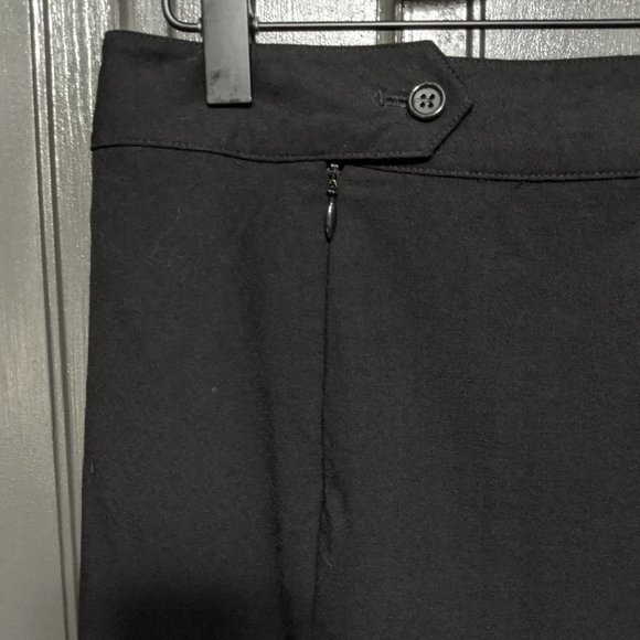 Express Black Wool Ruffle Hem Pencil Skirt - Picture 3 of 6